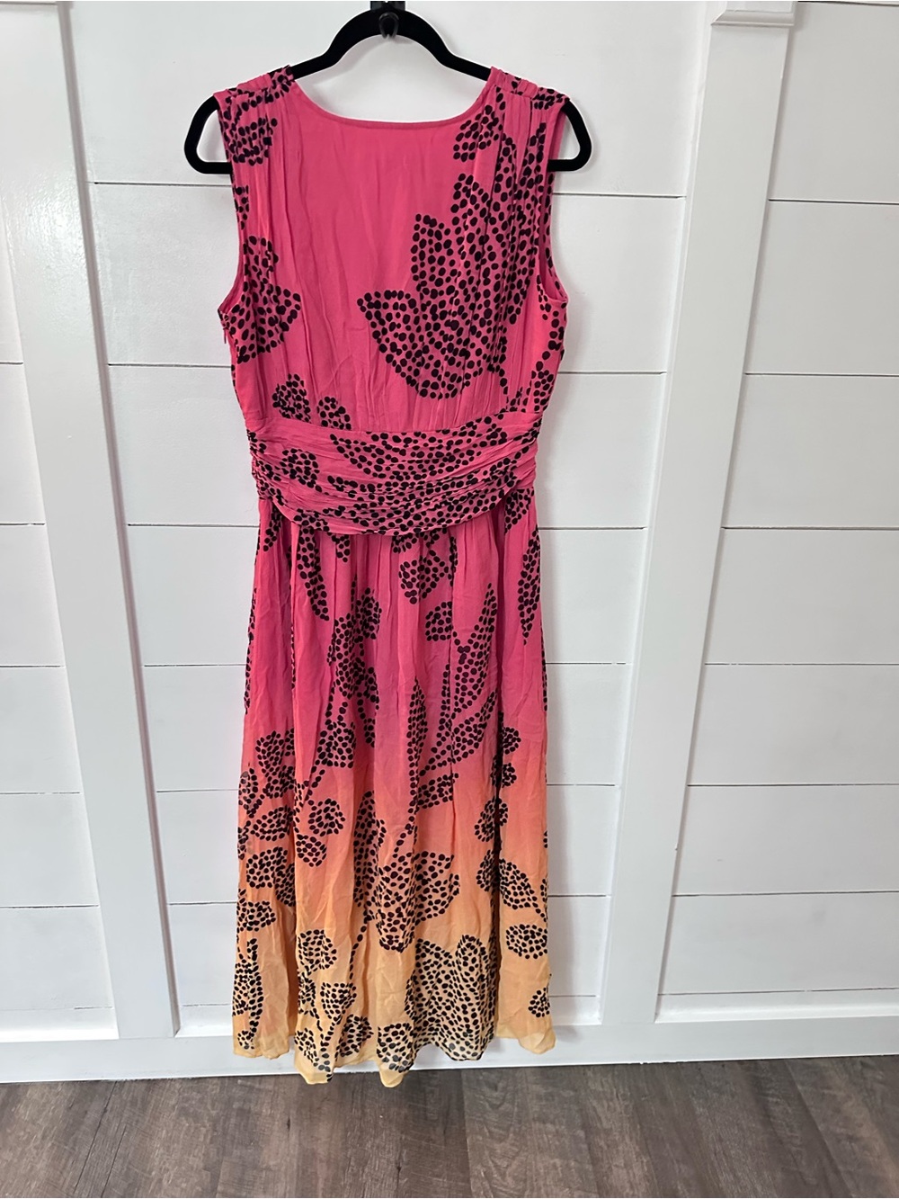 Anthropology M Verb Pallavi Singhee V neck ombre maxi dress shabby chic - Picture 3 of 15